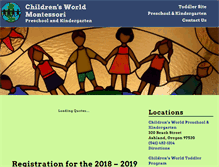 Tablet Screenshot of childrensworldmontessori.com